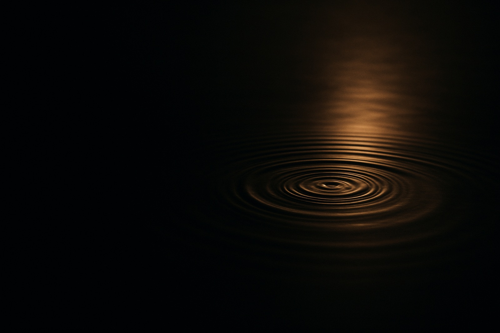 A single signal settling into stillness
